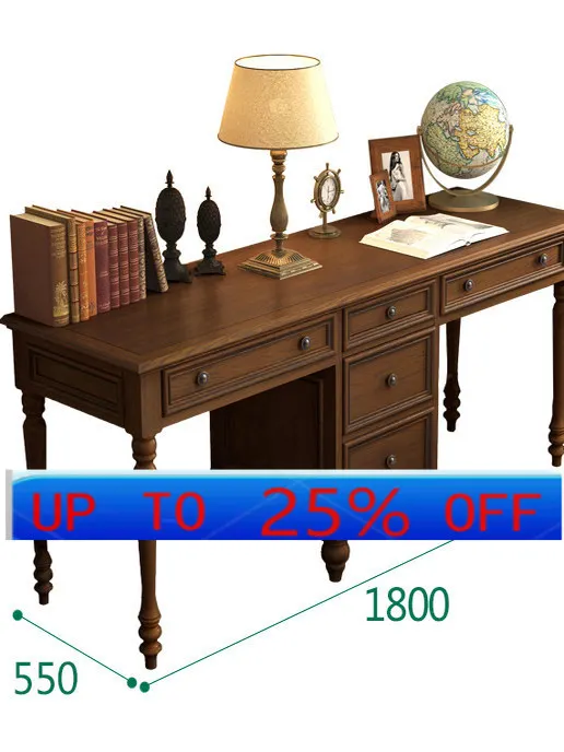 

Письменный стол LMM American из массива ясеня, мебель для спальни и кабинета, простой дизайн