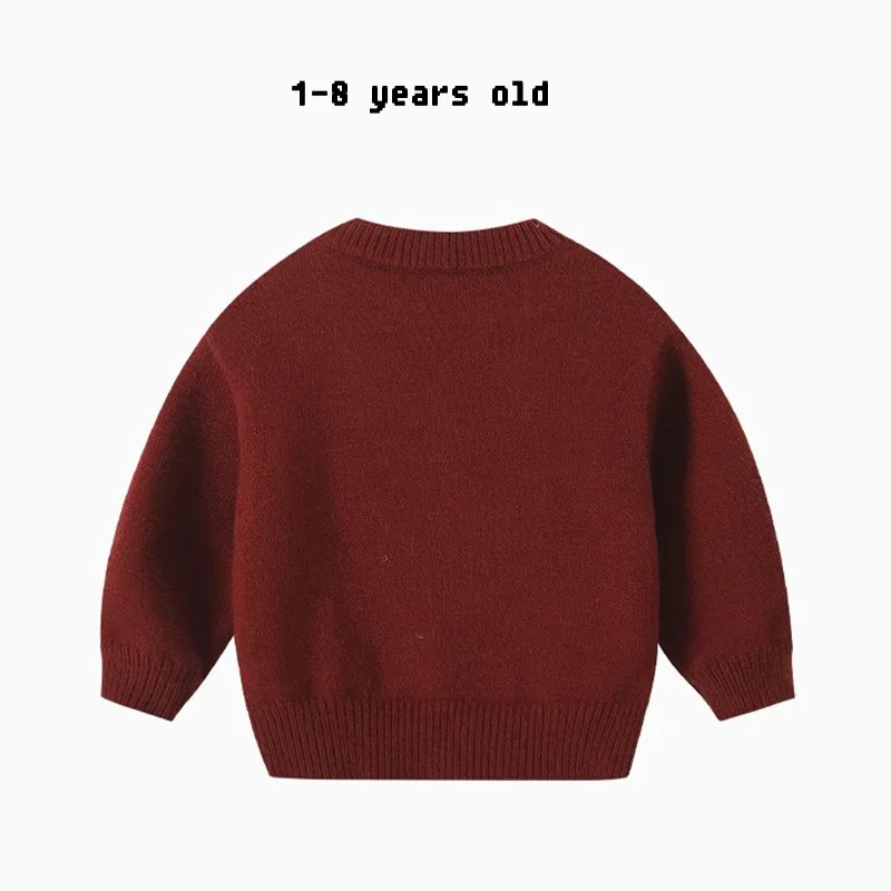 Children's Clothing Girl's Sweater2024Autumn New Children's Cute Cartoon Leisure Pullover Long-Sleeved Sweater