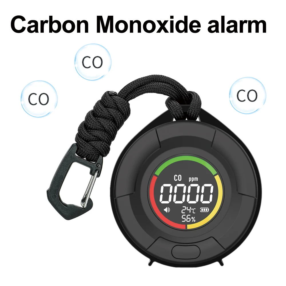 Mini rilevatore di monossido di carbonio CO Qualità dell'aria Monitor portatile Schermo LED HD Fabbrica di produzione di ricarica USB
