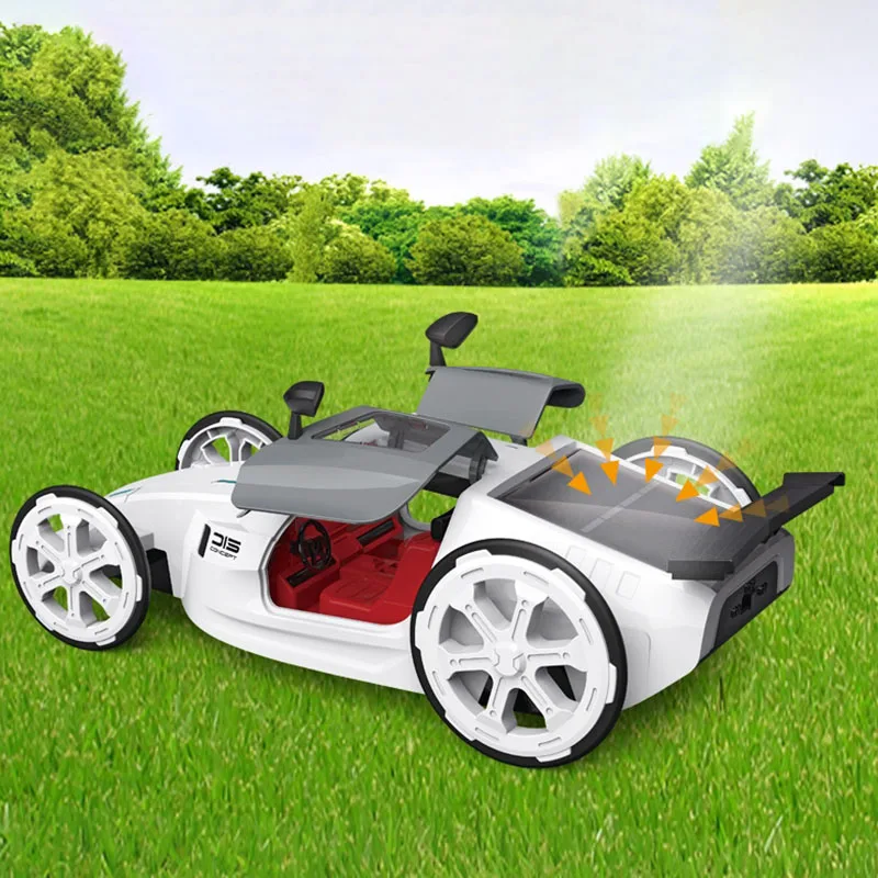 Novas crianças quebra-cabeça haste montado carro esportivo solar brinquedos elétricos diy ciência educação auto-montado modelo de carro de tração nas quatro rodas