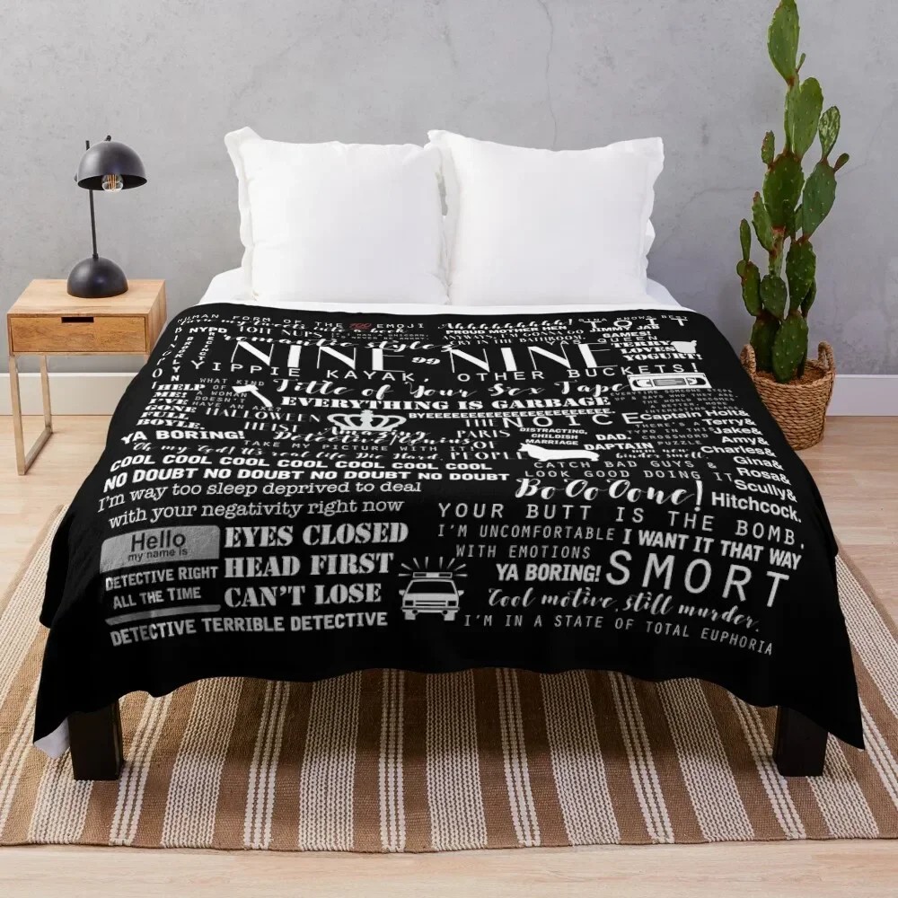 B99 Memorable Quotes (White on Black) Throw Blanket Furry Blankets For Sofas Luxury Blankets