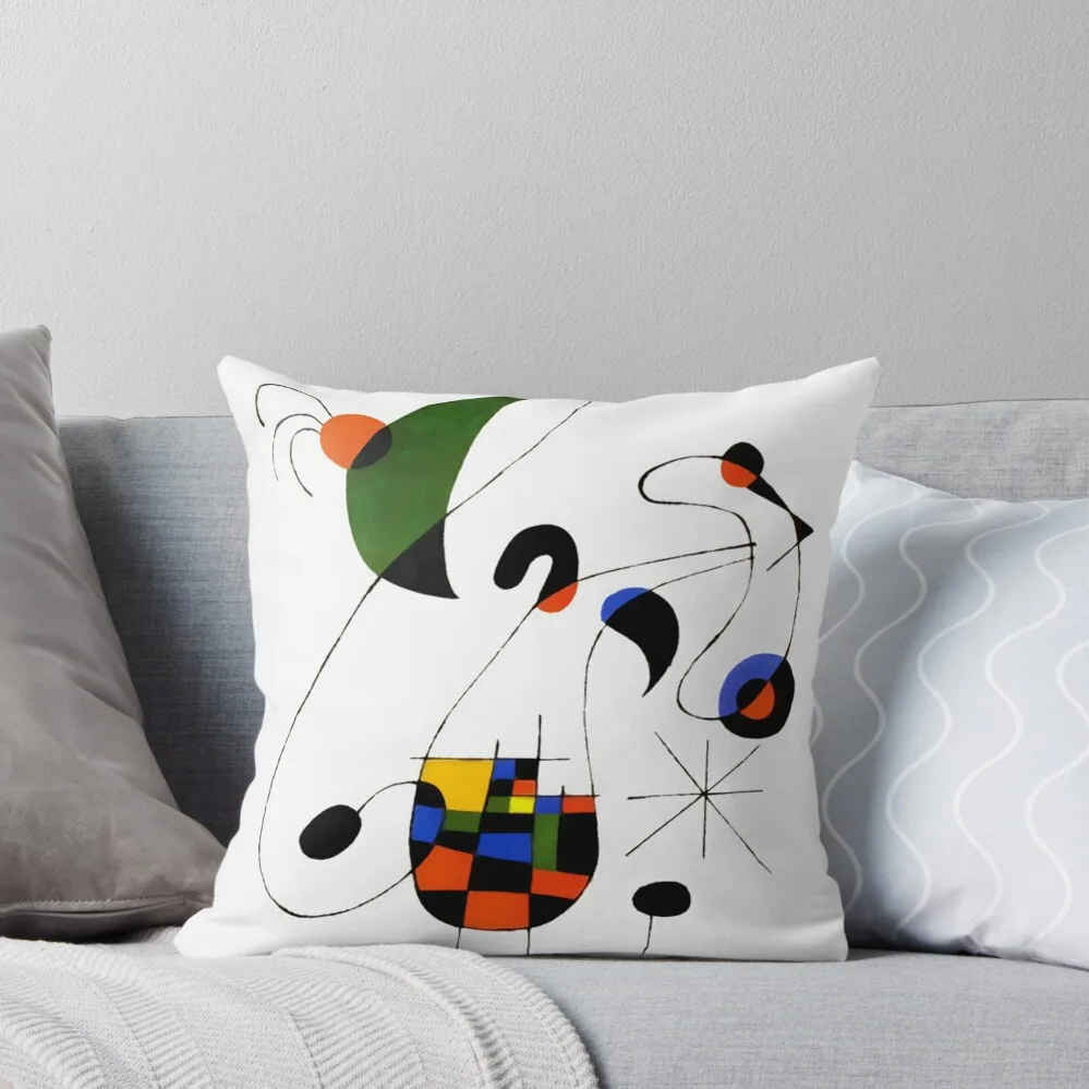 

joan-miro74623-prints Throw Pillow Sofa Cushion Cover Pillows Aesthetic