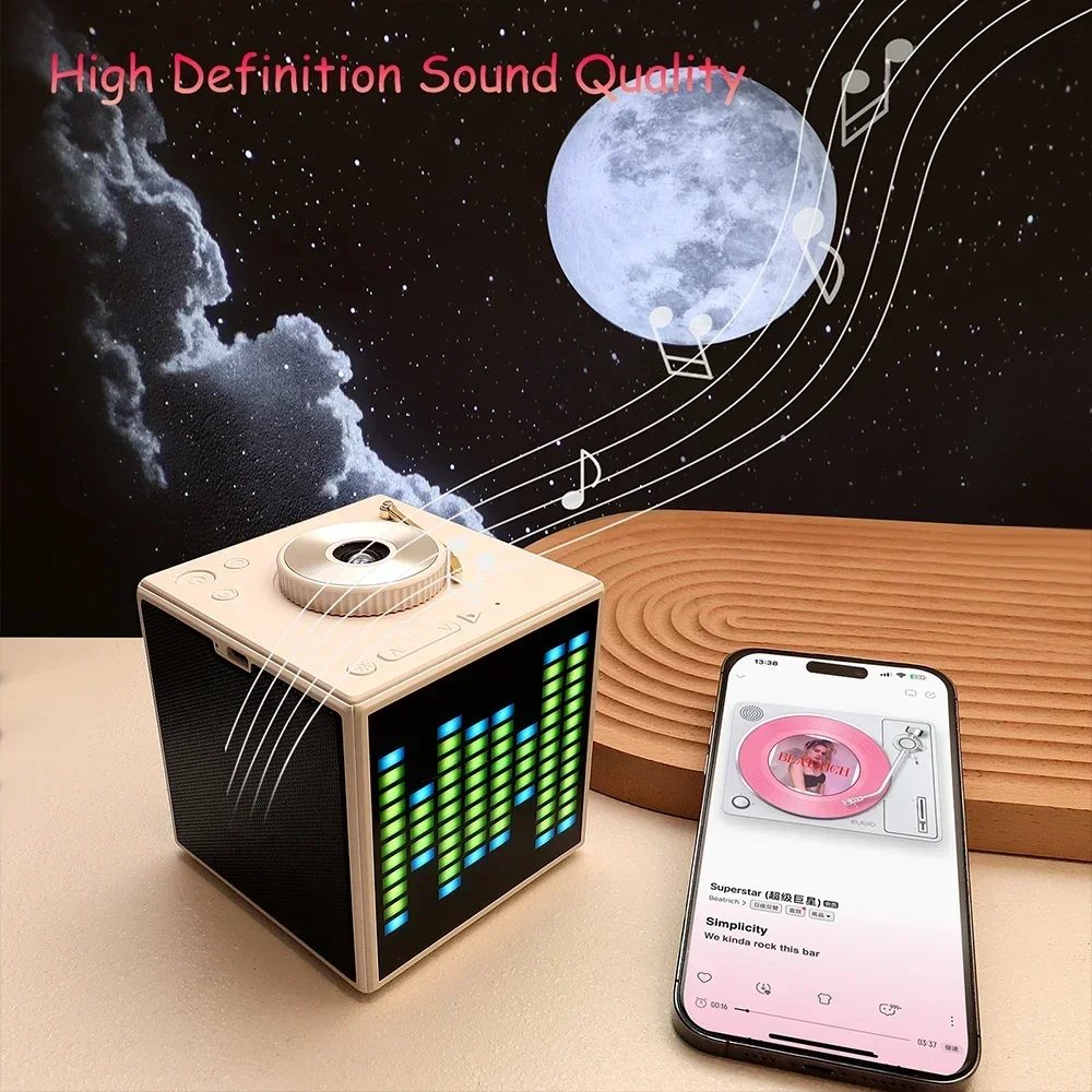 

High Definition Sound Quality Bluetooth Speaker Starry Sky Projection Lamp Romantic Galaxy Atmosphere Lamp Room Decoration Light