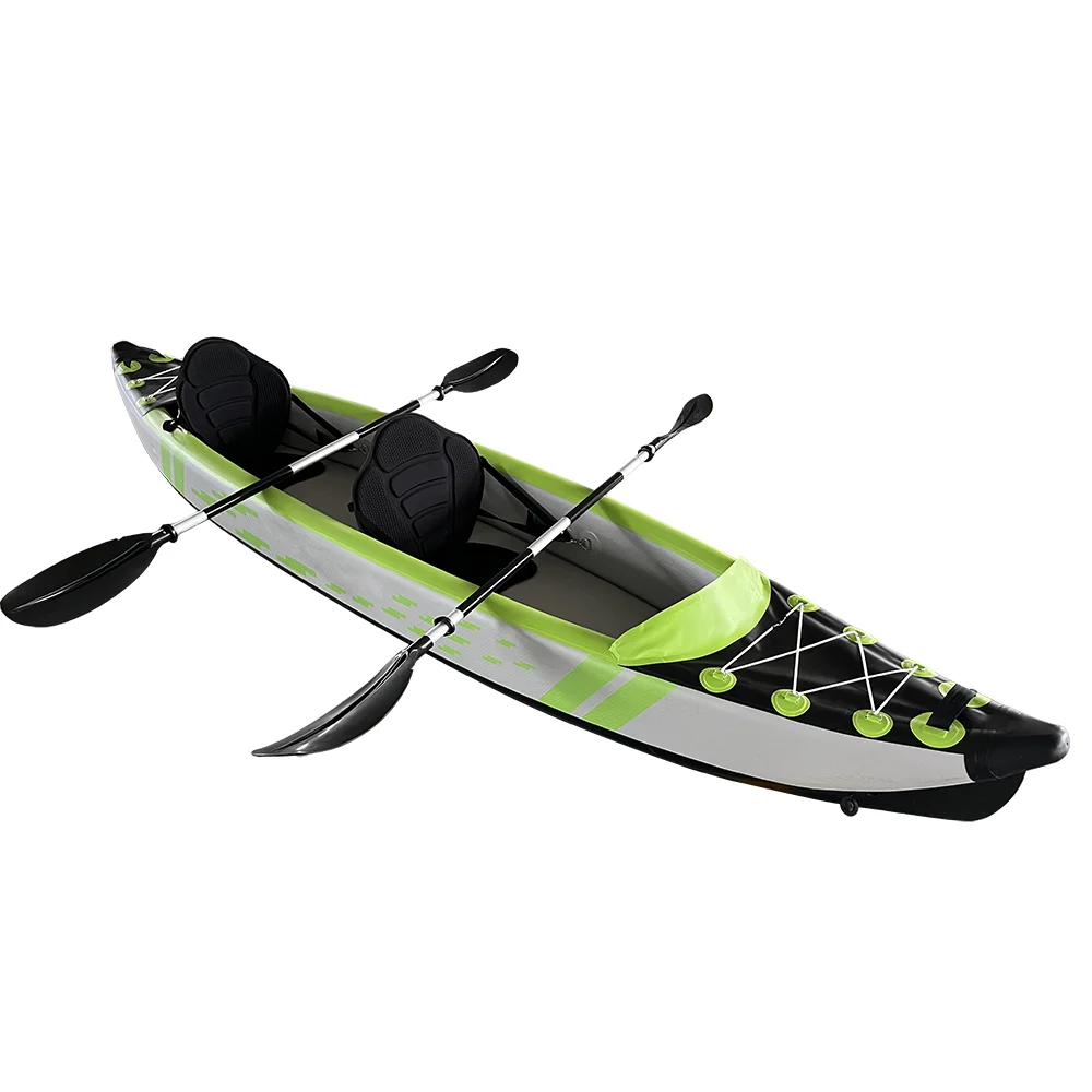 

2024 hot selling inflatable kayak fishing boat rowing drop stitch double seat Portable for water sports