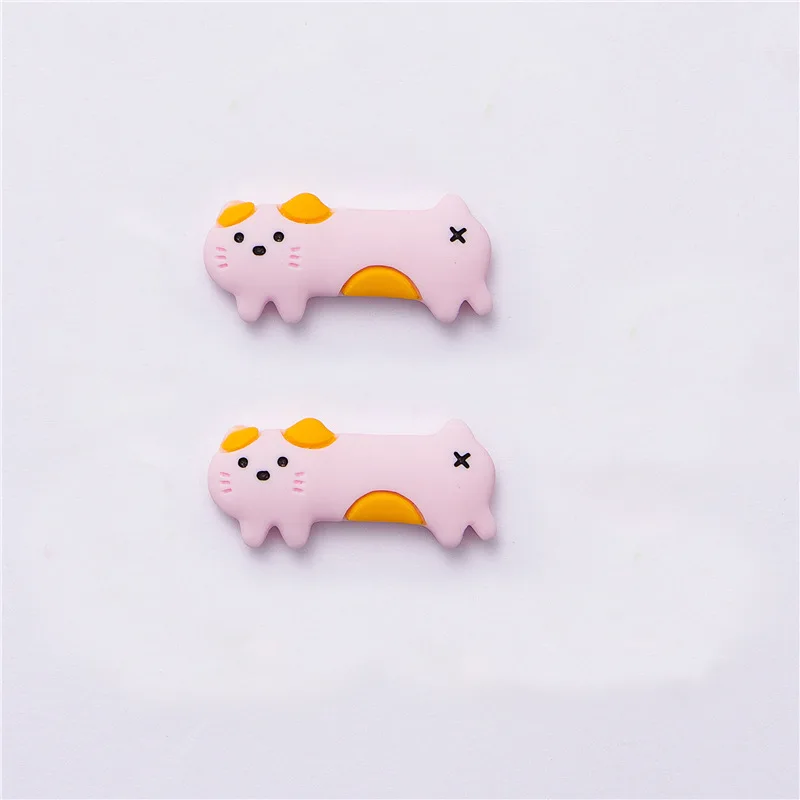 كابوشون بظهر مسطح على شكل حيوانات كرتونية ، زينة كاواي حرفية ، أجزاء ديكو للهاتف ، إكسسوارات أقواس شعر ذاتية الصنع ، تمساح ، ثعلب ، بطة ، 5 * *