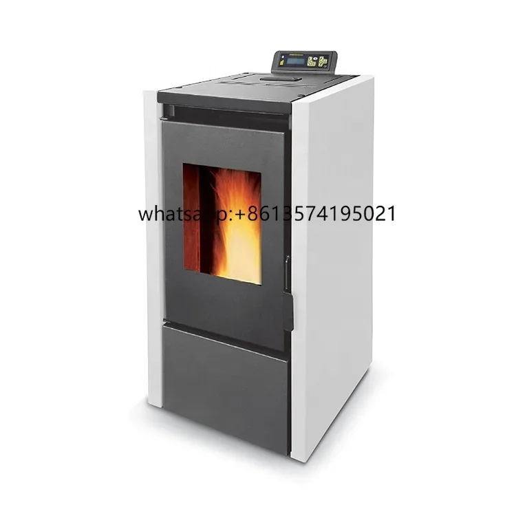 TModern diseño Wifi Control estufa de hierro fundido chimenea biomasa quemador de pellets eléctrico portátil estufa de pellets de madera para sala de calefacción