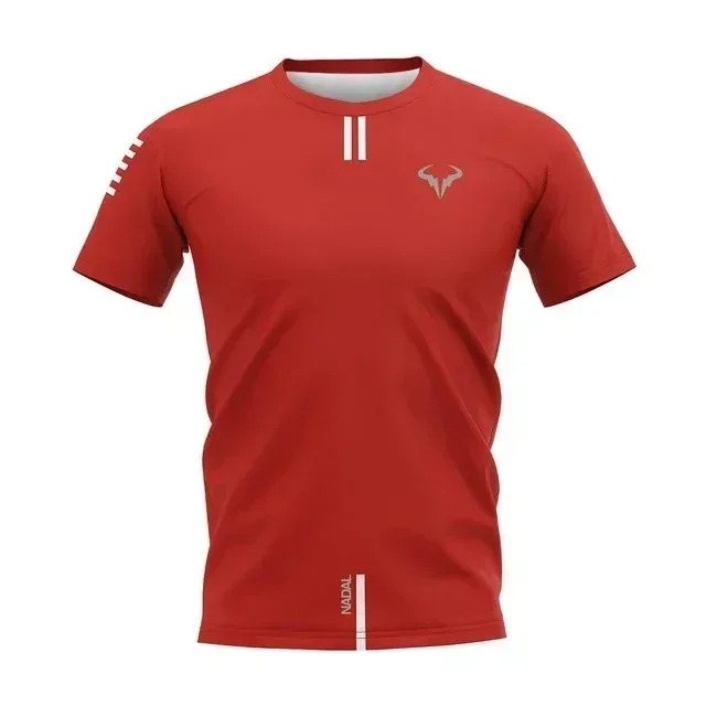 Federer Tennis Jersey Sports Quick Drying Top Nadal Tennis Polo Shirt Breathable Dejo Short Sleeved Men\'s T-shirt Quick Drying