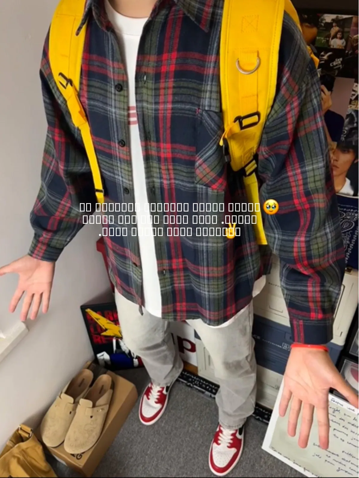 

Cleanfit Plaid Shirt Men's American Retro Long Sleeve Shirt Stylish Handsome Early Autumn Outerwear Moisture Permeable Breath...