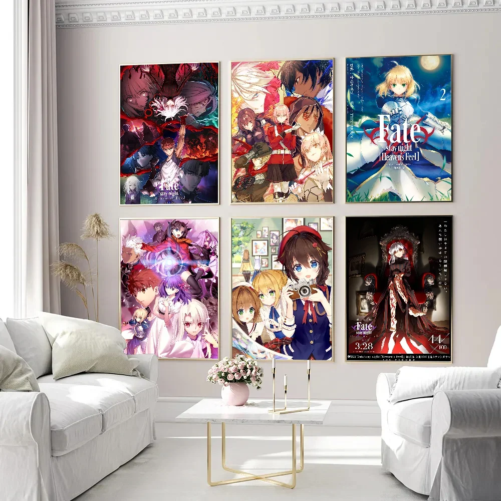 Fate Stay Night Self-adhesive Art Poster Whitepaper Prints Posters