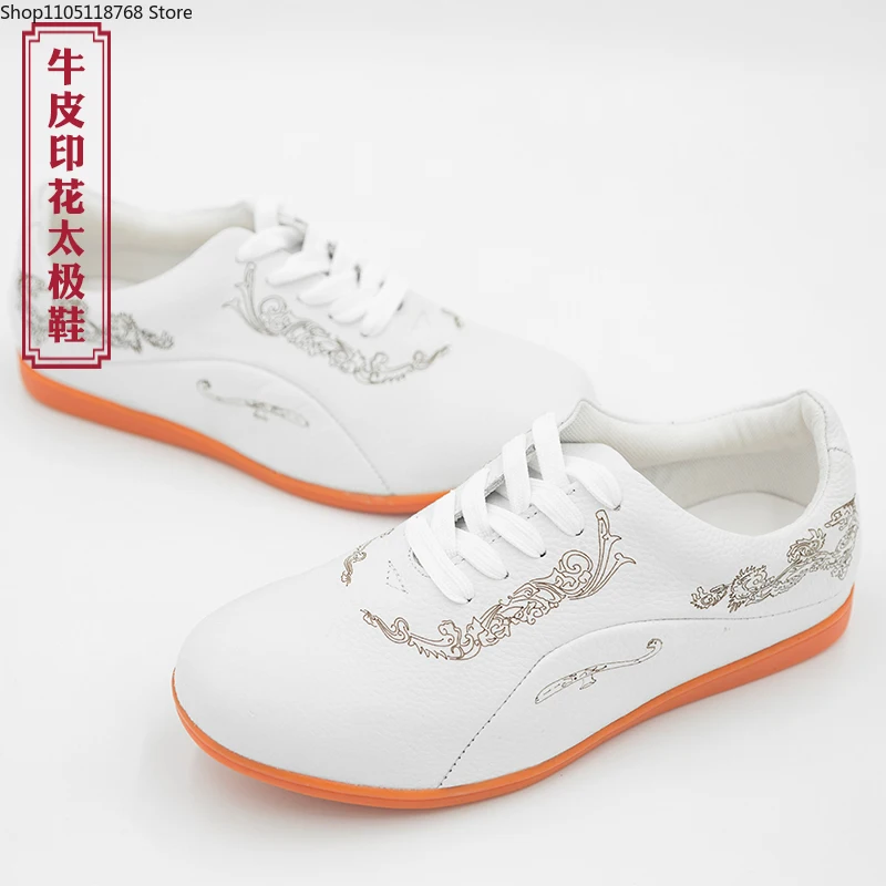 جلد البقر الأصلي تاي تشي أحذية للكونغ فو الووشو فنون الدفاع عن النفس لينة مرنة وحيد خفيفة الوزن الرجال احذية نسائية #3