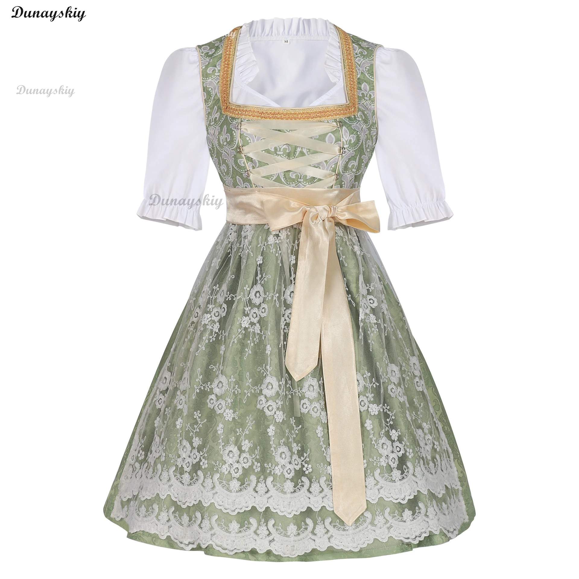Bavaria Oktoberfest Costume Dirndl Dress Wench Maid Dress German Beer Girl Apron Outfit Maid Cosplay Halloween Party Dresses
