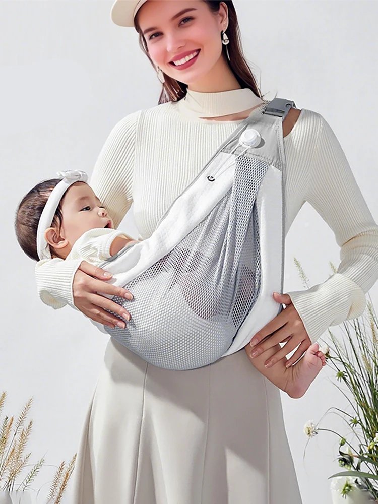 

Portable Baby Carrier Adjustable Breathable for Newborns Ideal Outdoor Baby Gear Comfortable Soft Cotton Ergonomic Support