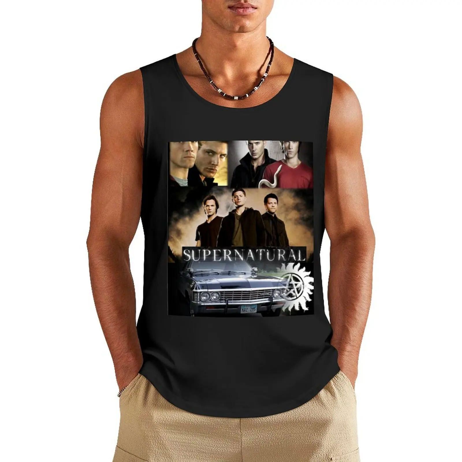 

What the heckie Padalecki Tank Top bodybuilding t shirt Sportswear for men Vest