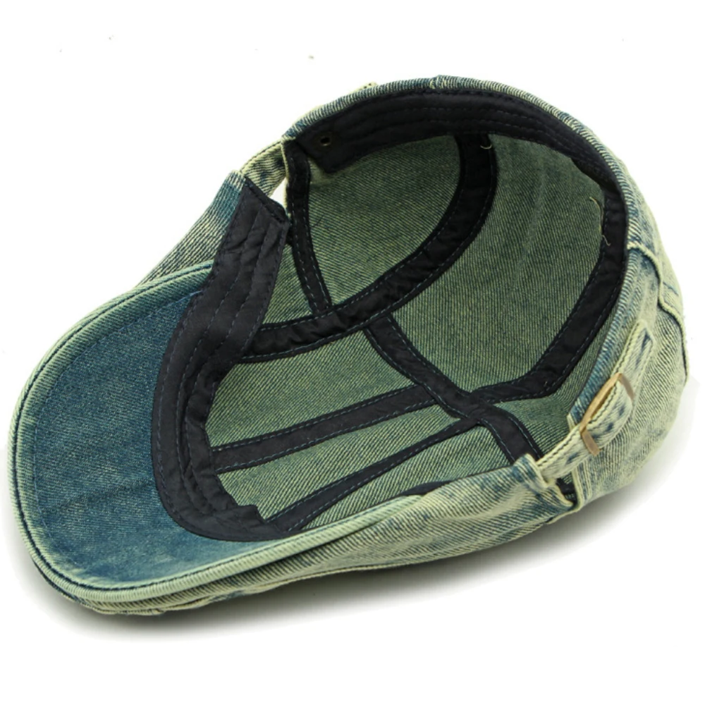 HT4804 Mens Berets Women Spring Summer Autumn Denim Cap Artist Painter Beret Hat Male Female Ivy Flat Cap Adjustable Beret Cap