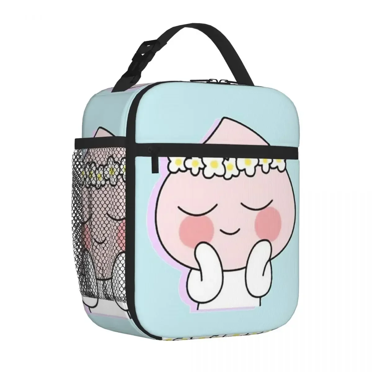 Cute Baby Apeach Lunch Bags Insulated Lunch Tote Waterproof Bento Box Resuable Picnic Bags for Woman Work Children School