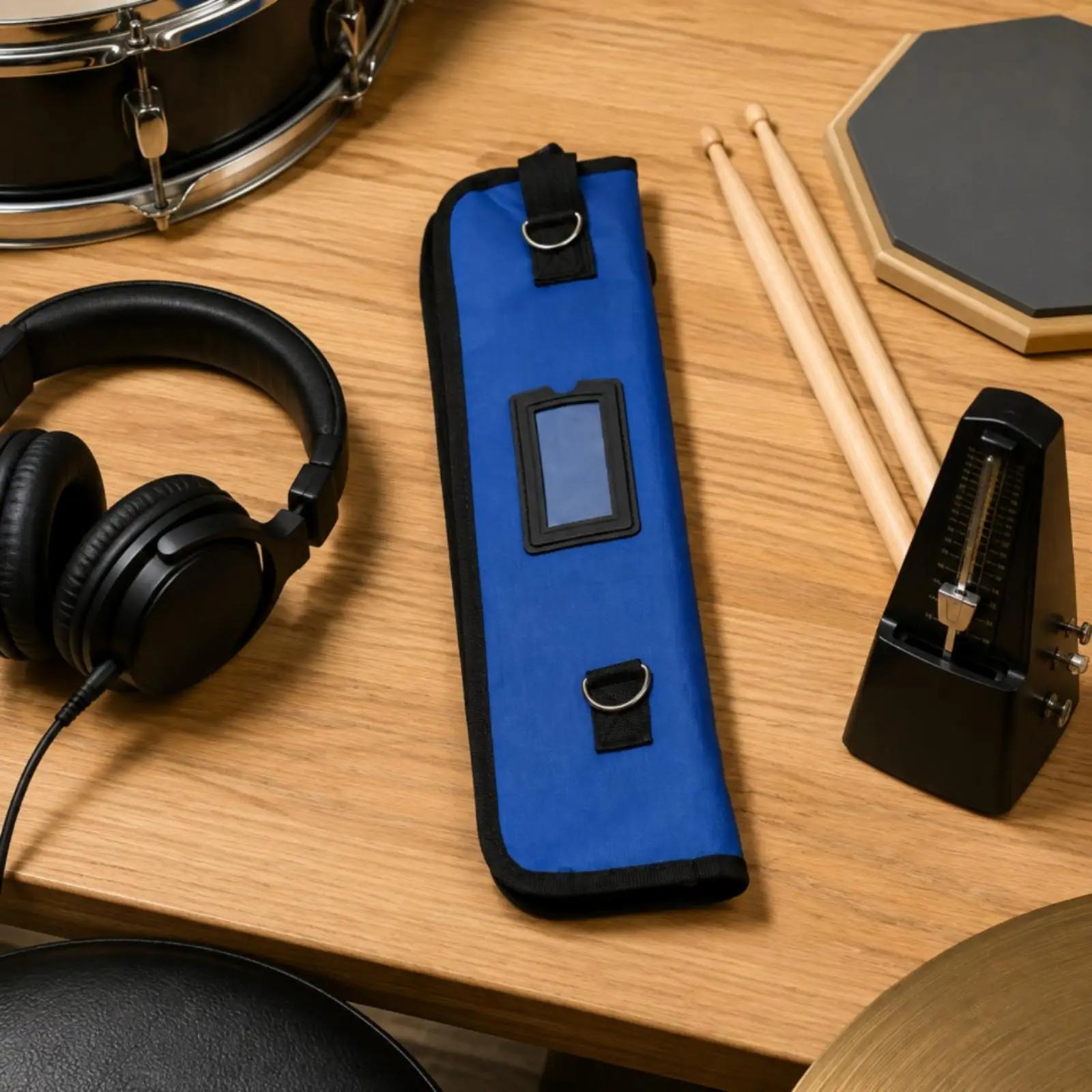 Canvas Drumstick Bag Safeguarding Drumstick Bag with Zippered Closure Sturdy Drum Holder for Drummers, Gigs, Rehearsals, Studio