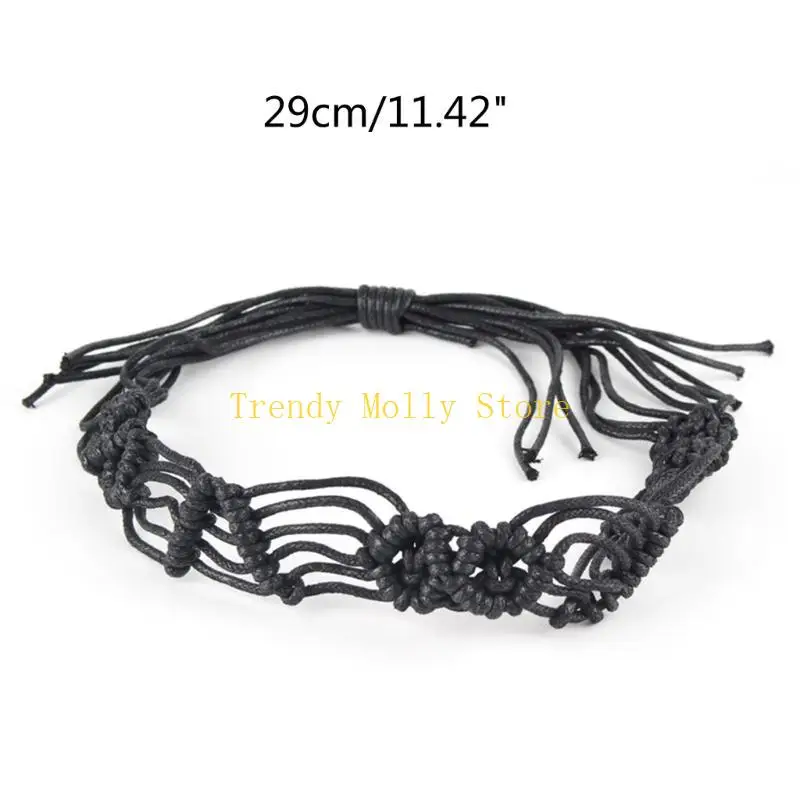 N5KB Banda para Sombrero Paja, Corbata para Cabello Boho, Pulsera Boho, Banda para Sombrero Boho, Banda para Sombrero