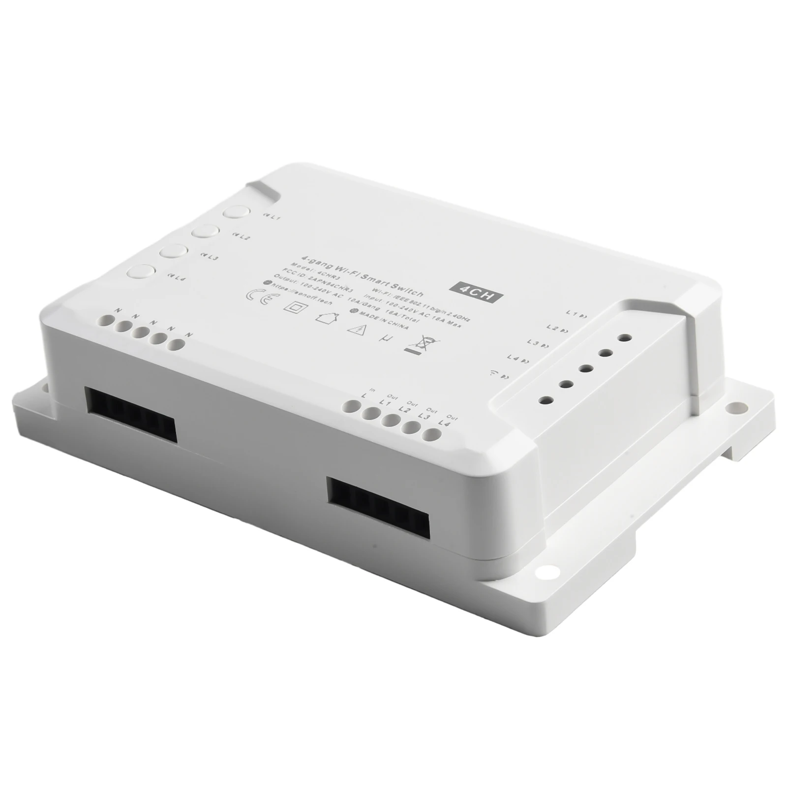 

1 шт. новый AC100-240V для 4CH PRO R3 4CH R3 Wi-Fi Smart Switch Интеллектуальный домашний 4-позиционный модуль включения-выключения Управление через приложение Белый