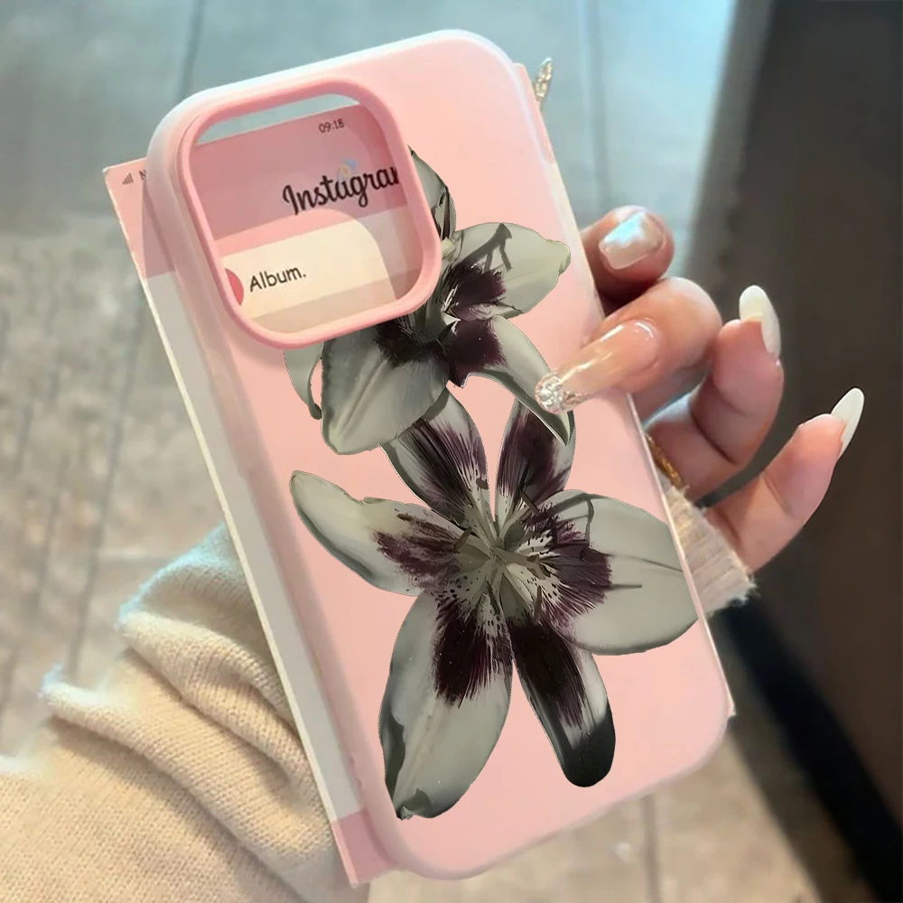 Für Xiaomi Redmi 17 Pro Max Hüllen Für Redmi Mi 11 Lite 5G Ink Lily Flowers Handyhülle 14T Pro 15T Pro 17 Pro Bonbonfarben Funda – Detail 1