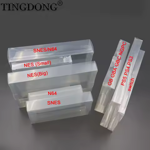 1PC Transparent PET game box, suitable for Switch N64 GB GBA GBC NGPC SNES NES PS1 PS2 PS3 PS4 PS5 protection cases