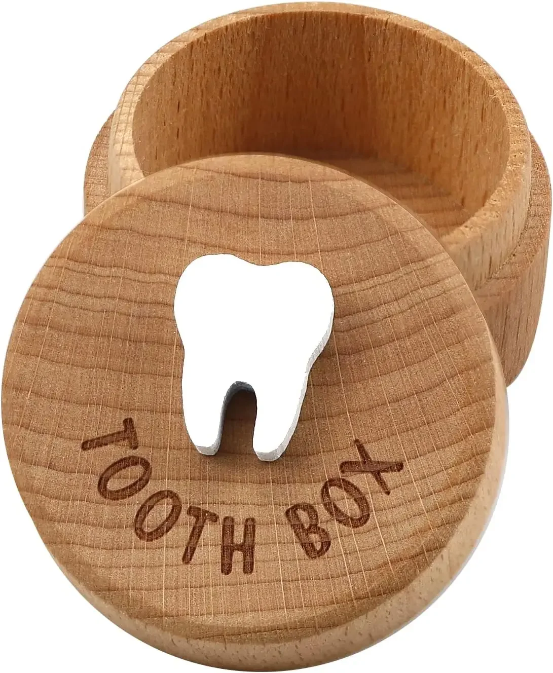 

Tooth Fairy Box 3D Carved Wooden Souvenir Dropped Tooth Keepsake Storage Box Gift for Boy or Girl (Tooth Fairy Box)