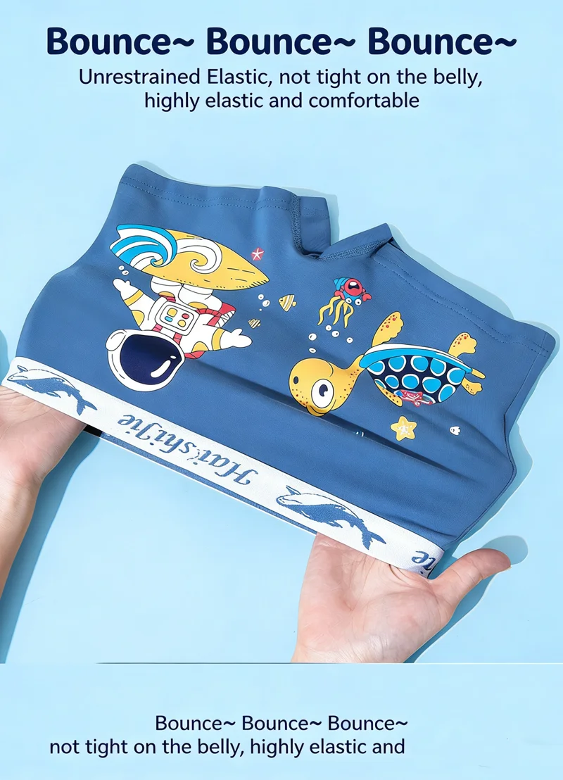 Jungen Baumwollunterwäsche „Ozean-Astronaut“ – Farbecht, Atmungsaktiv, Schweißabsorbierend, Kinderkleidung im lebhaften, trendigen Stil mit flachen Ecken – Detail 10