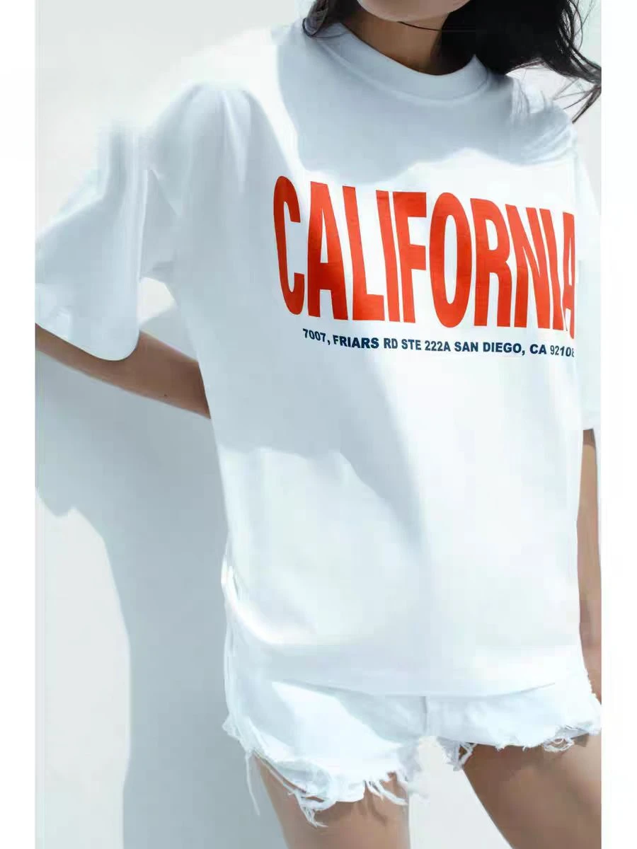 

Summer 2025 New Women's Letter-printed Short-sleeved T-shirt Y2K Loose Round-neck Short-sleeved Streetwear