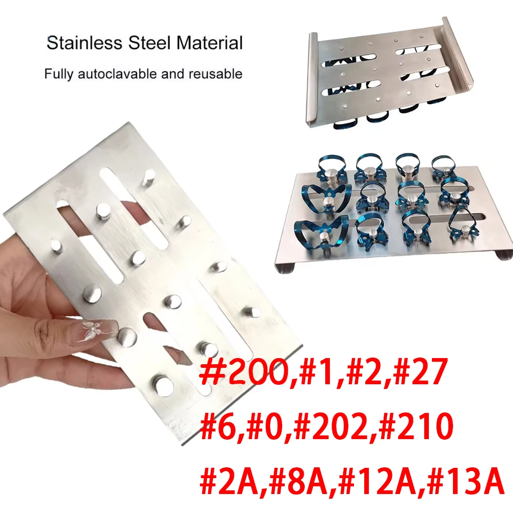 

Стоматологические эндодонтические зажимы для резиновой плотины, восстанавливающие зажимы с листами, держатель для лотка из нержавеющей стали, стоматологические материалы, набор инструментов