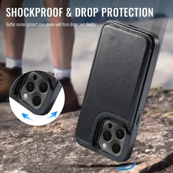 適用於 iPhone 16/15/14/13/12/11 Pro Max/XS/XR 的皮夾式卡包保護套,真皮材質 10 最佳銷售 漂亮的iPhone手機殼 - №1