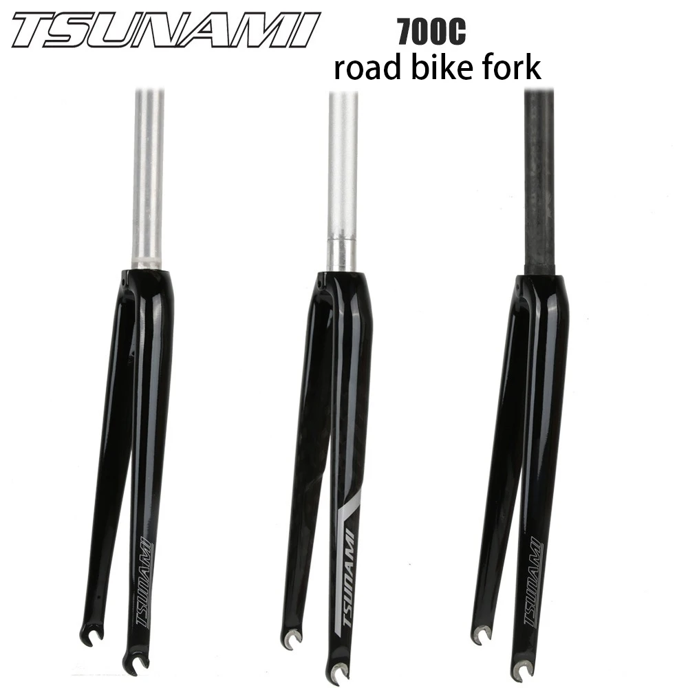 Carbon Fiber 700C Road Bike TSUNAMI Fork Bicycle Parts