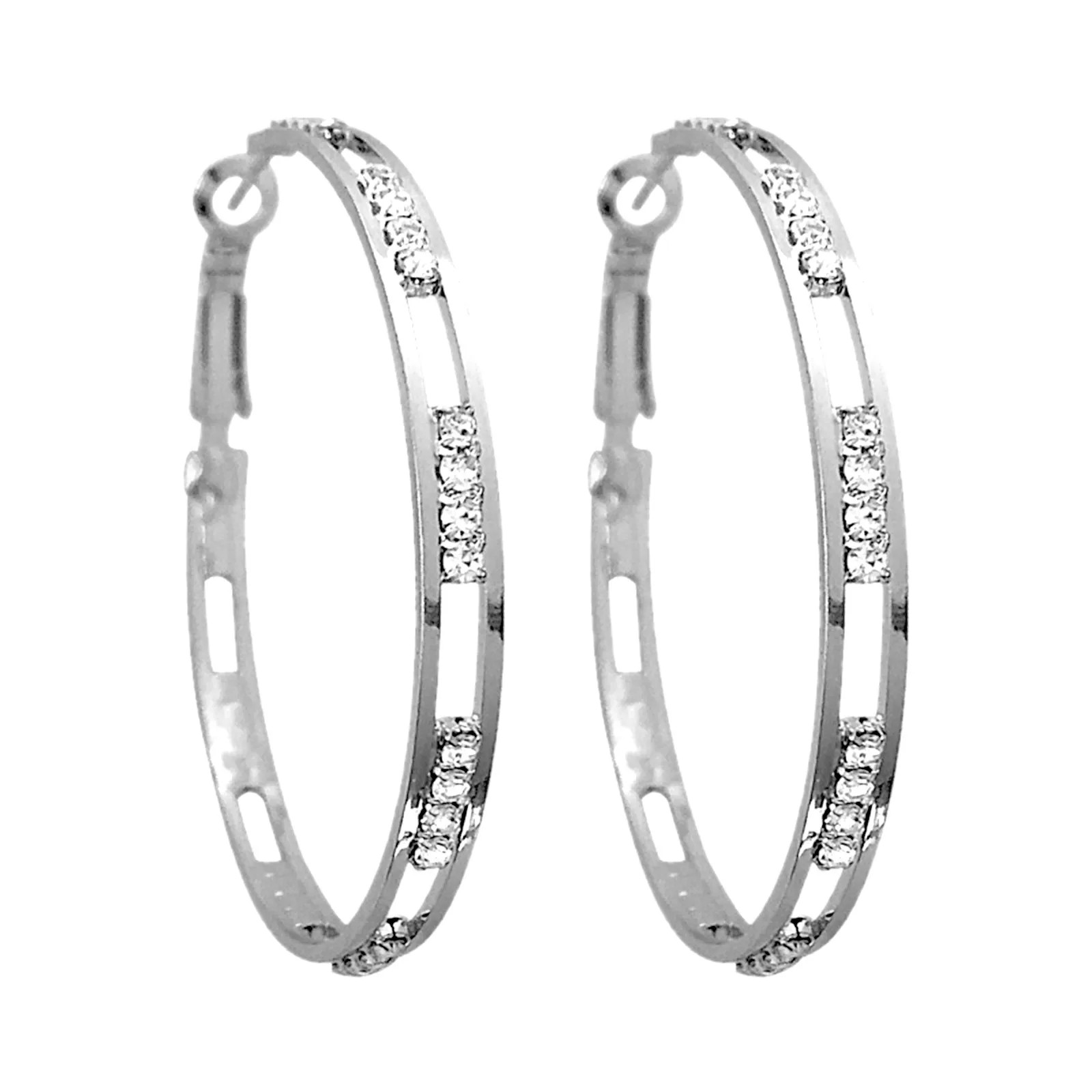 أقراط حجر الراين ذات الأطواق الكبيرة للنساء ، متدلية رفيعة ، أنيقة ، إكسسوارات قلم رصاص ، زفاف ، زوج واحد