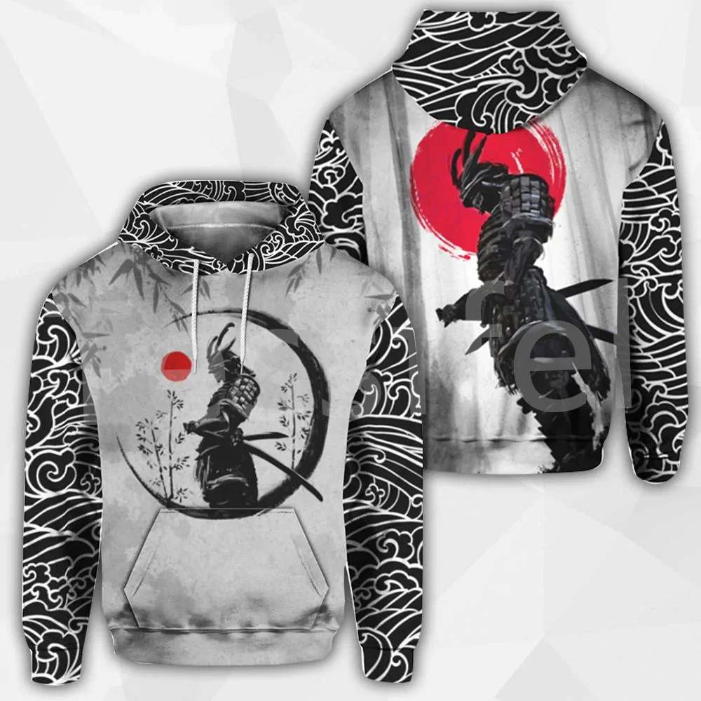 

Japanese Samurai Tattoo Spirits Legend Ghosts Retro Harajuku 3DPrint Men/Women Tracksuit Streetwear Casual Funny Zip Hoodies Q10