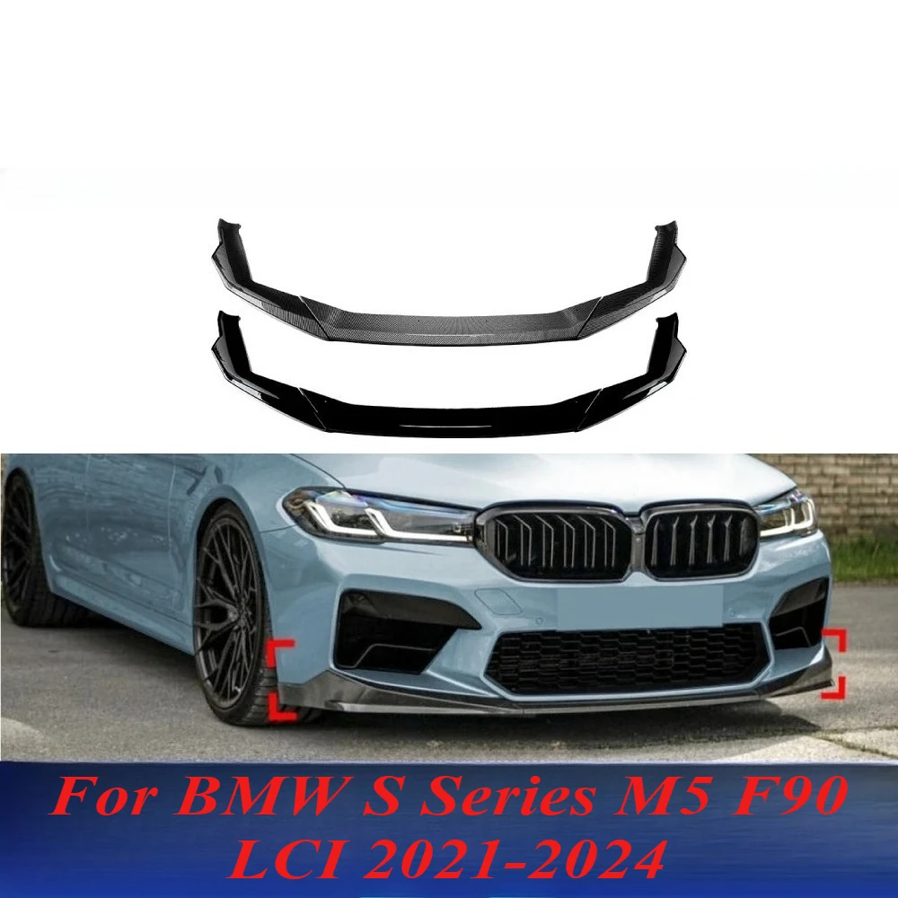 

For BMW 5 Series M5 F90 LCI 2021-2024 Front Lip Splitter Spoiler Front Bumper Diffuser Body Kit Exterior Modification Accessory