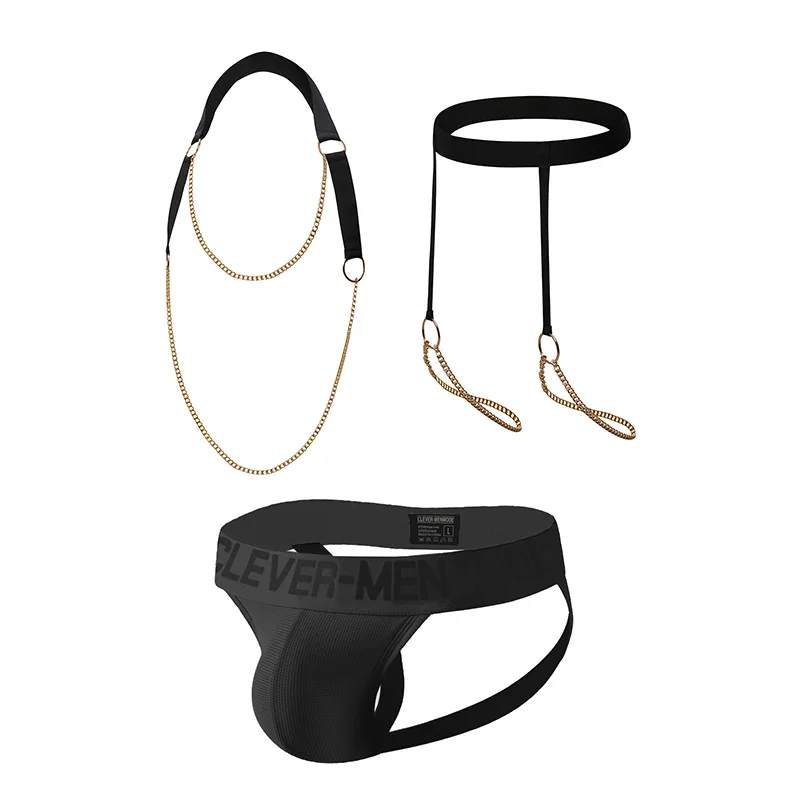 سلسلة مربط صدر مثيرة للرجال على الطراز القوطي - مجموعة مجوهرات على شكل صدر على طراز فاسق للحفلات ولعب الأدوار للبالغين