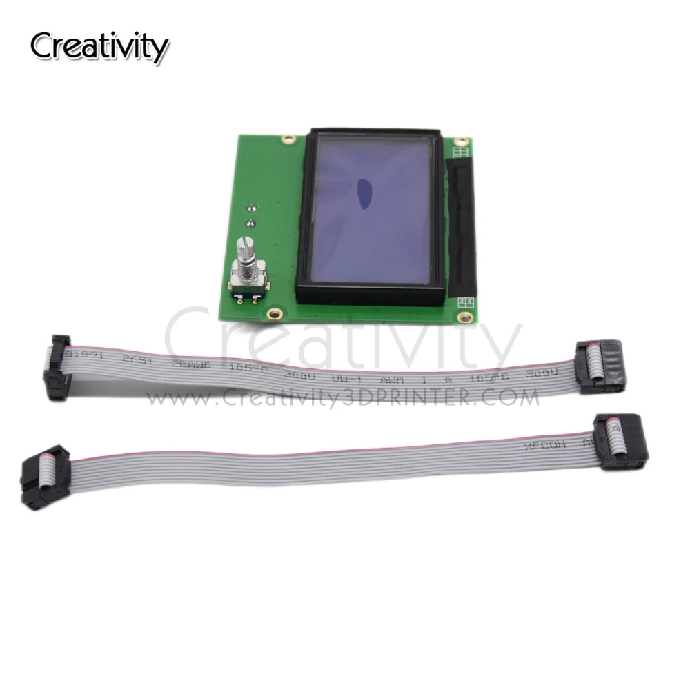 12864 LCD Screen Controller RAMPS 1.4 Display Blue Screen+Cable For CREALITY 3D Ender 3 CR-10 CR-10S 3D Printer Parts