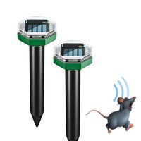 2PCS Waterproof Solar Powered Animals Repeller Eco-friendly Plastic Ultrasonic Snake Repellent Solar Powered Energy Conservation