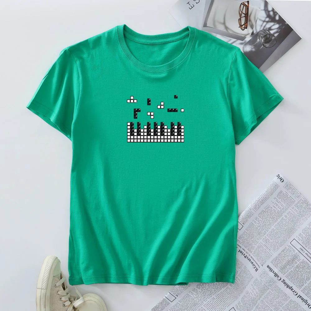 Camiseta extragrande feminina, Tops de manga curta, camiseta feminina, 100% algodão, roupas gráficas da moda, verão