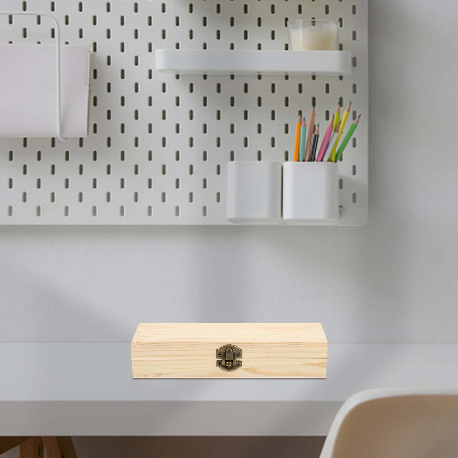 

1Pcs Practical Stationery Holder Container Fine Craftsmanship Anti Loss Protection Multipurpose Pen Box Pencil Storage Box