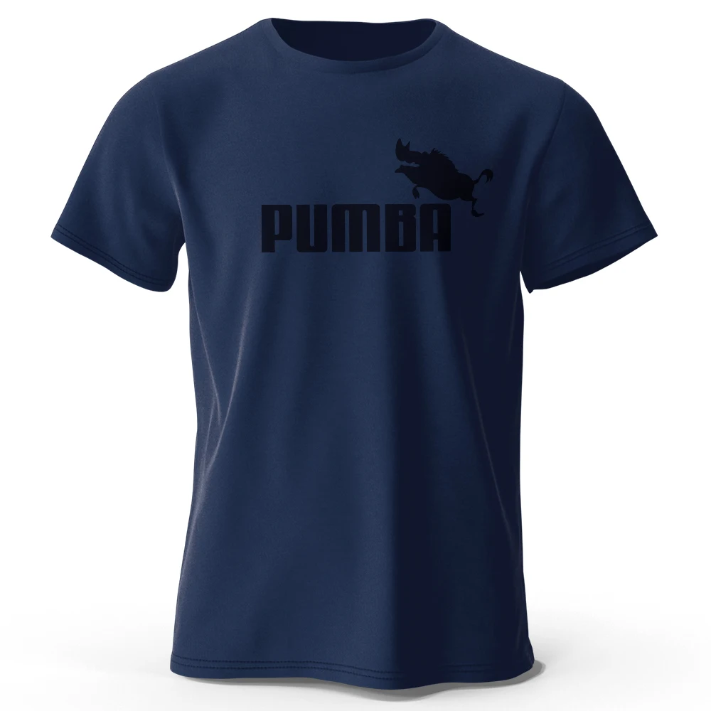 Lässiges, übergroßes Herren-T-Shirt mit Aufdruck „Joke The Pumba“, 100 % Baumwolle, übergroße, lustige Grafik-T-Shirts für Herren, Sommer-Tops