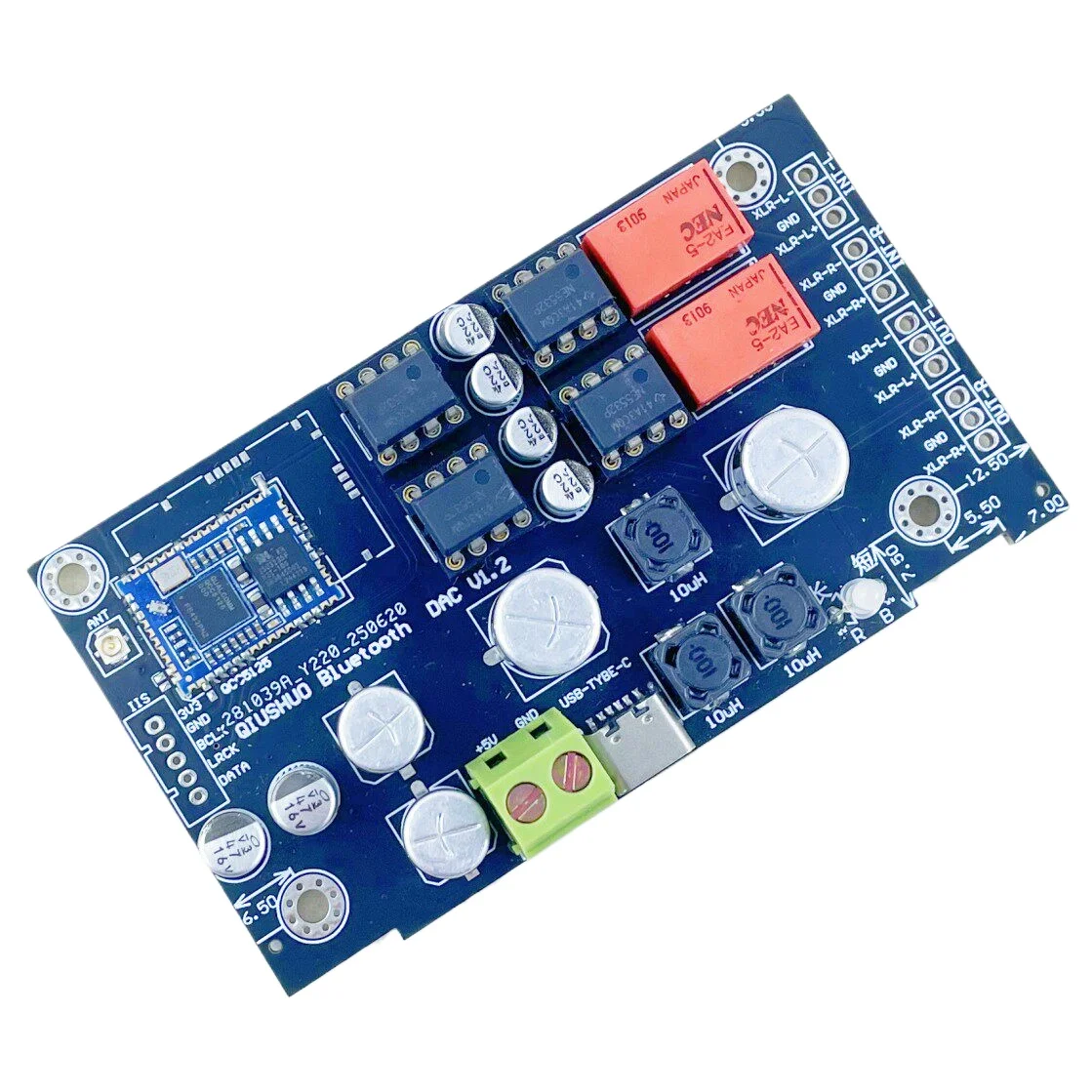 

Модуль усилителя мощности Bluetooth, модуль Bluetooth-приемника, плата декодера ЦАП, полностью симметричная автоматическая коммутация