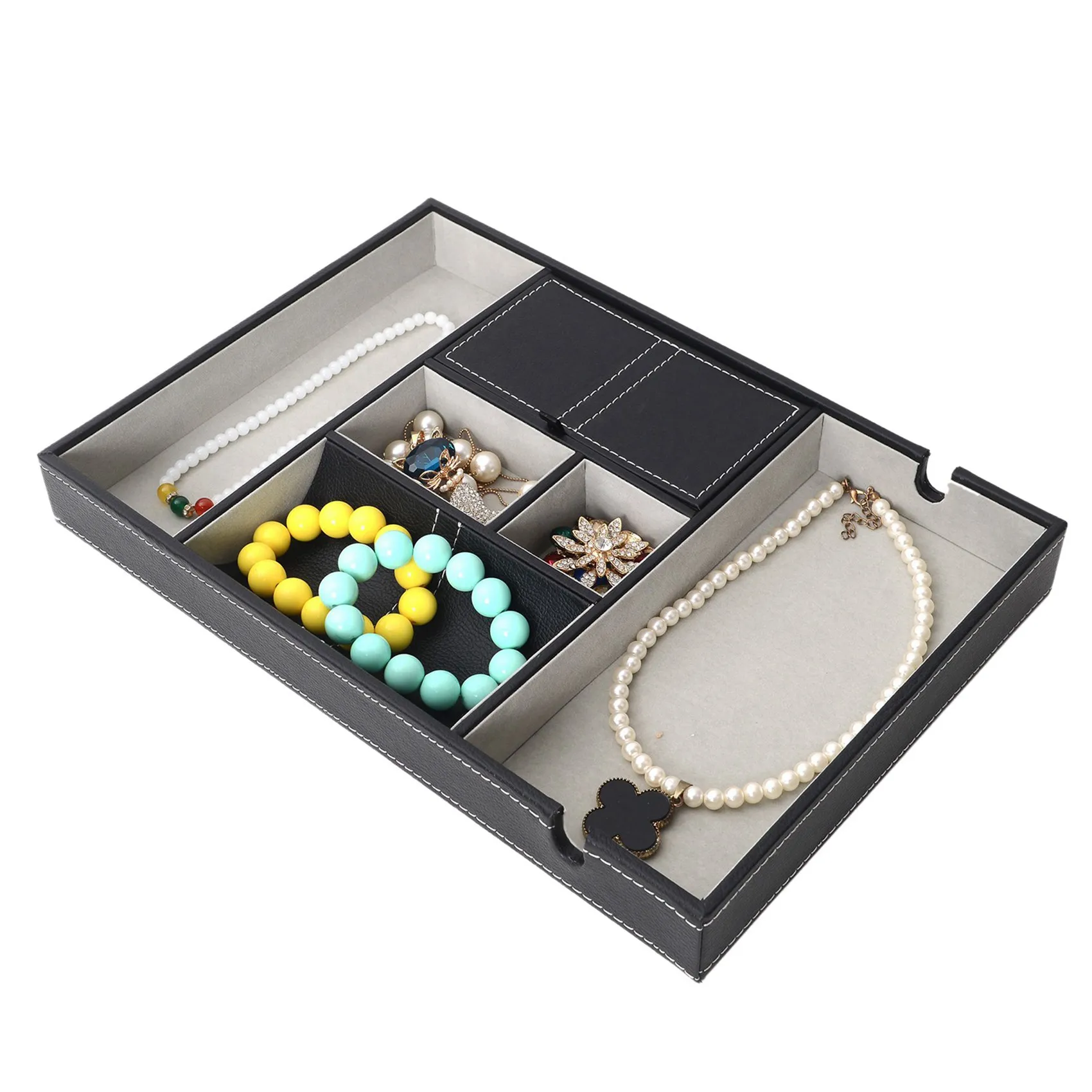 BAAU 2X Valet Tray For Men, EDC Tray, Nightstand Organizer, Table Organizer, Charging Station, Catch All, Dresser Tray