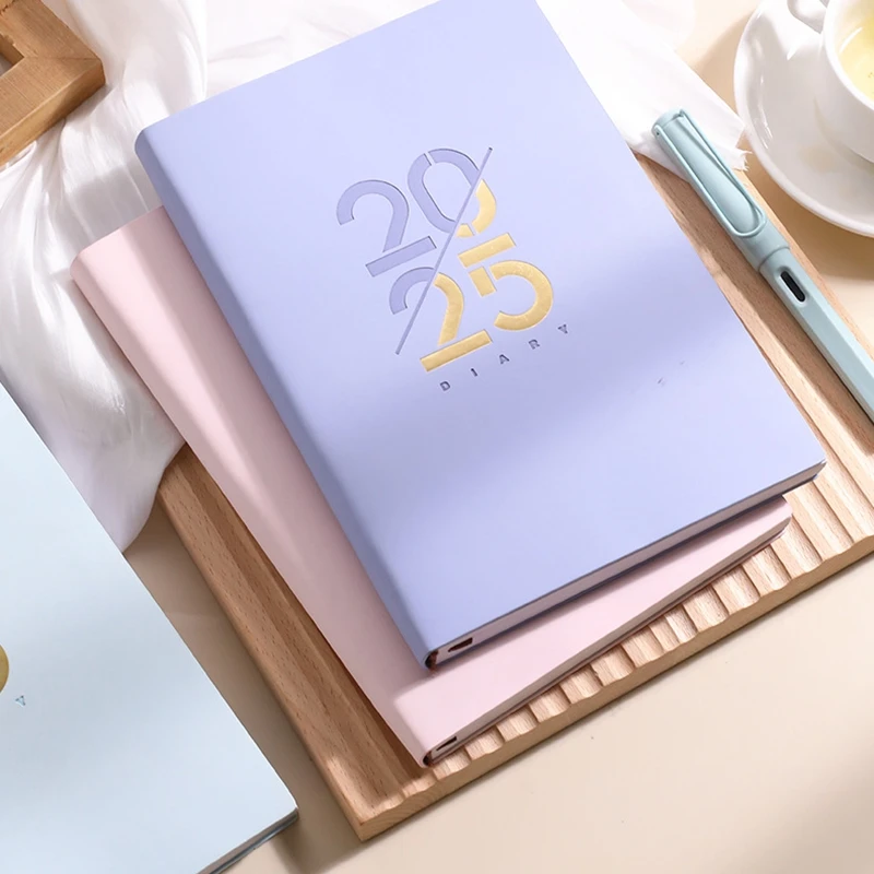 2025 Weekly Planner Notebook Calendar Hardcover Agenda Planner With Monthly Tab Thick Paper Pen Holder Storage Pocket