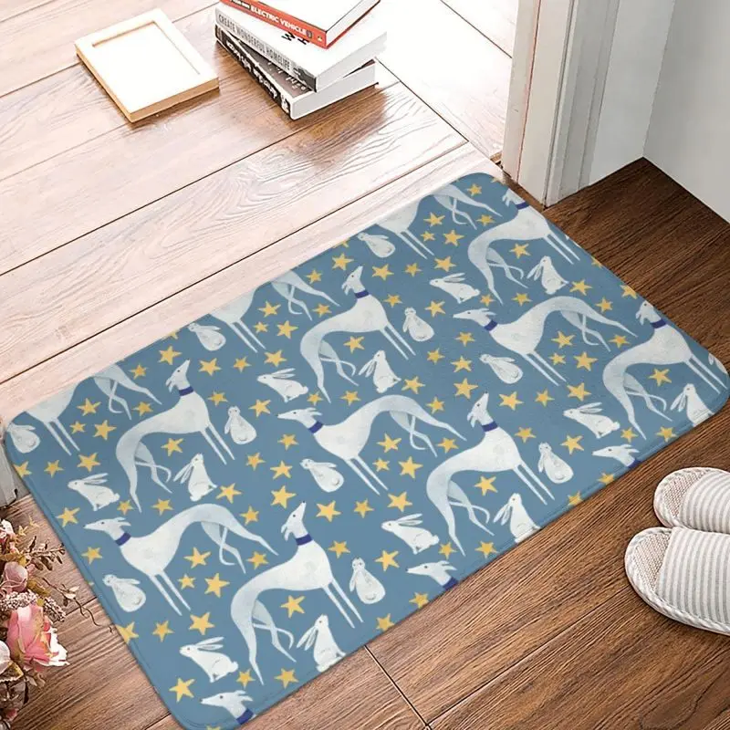 Galgo Greyhound Whippet Dog Floor Door Bathroom Kitchen Mat Anti-Slip Indoor  Doormat Garage Entrance Rug Toilet Footpad Carpet