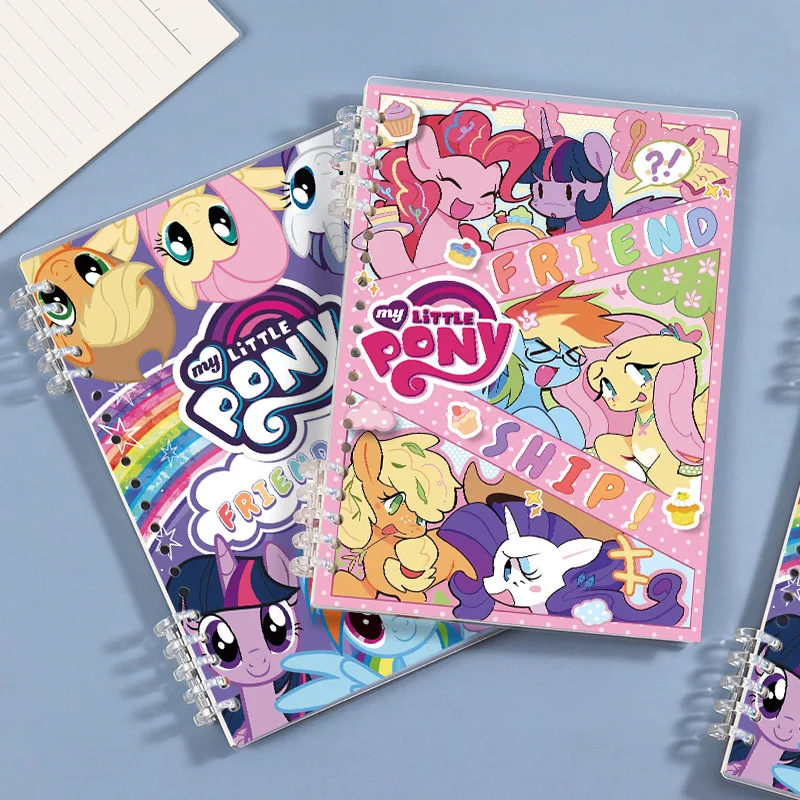 

New My Little Pony Coil Notebook Cartoon Student Detachable Notebook Diary Horizontal Line Square Loose-Leaf Book Gift