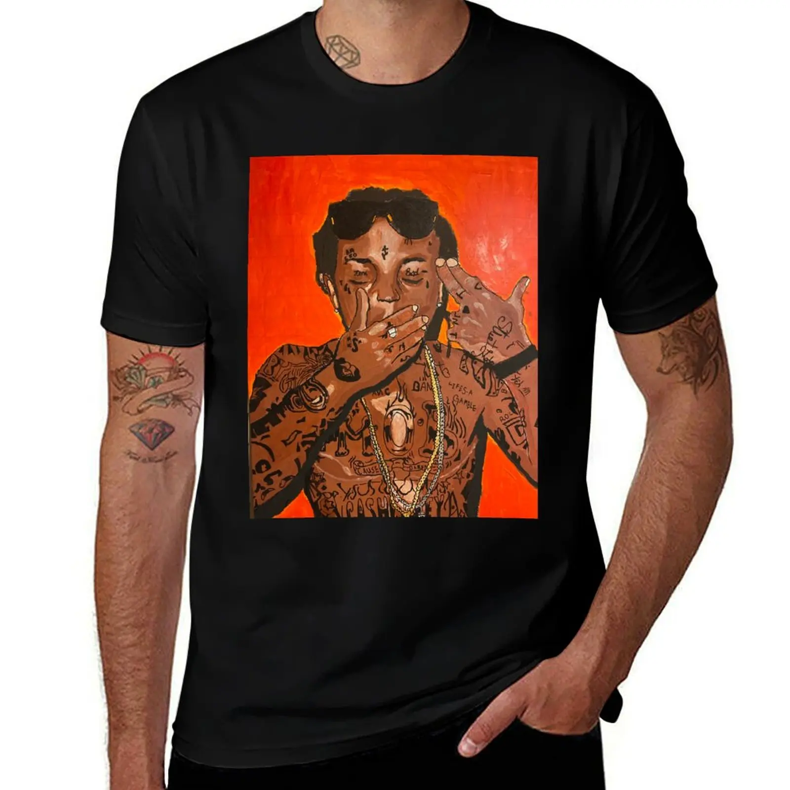 Lil Wayne Painting T-Shirt t shirts for man graphic funny t shirt man designer T-Shirt