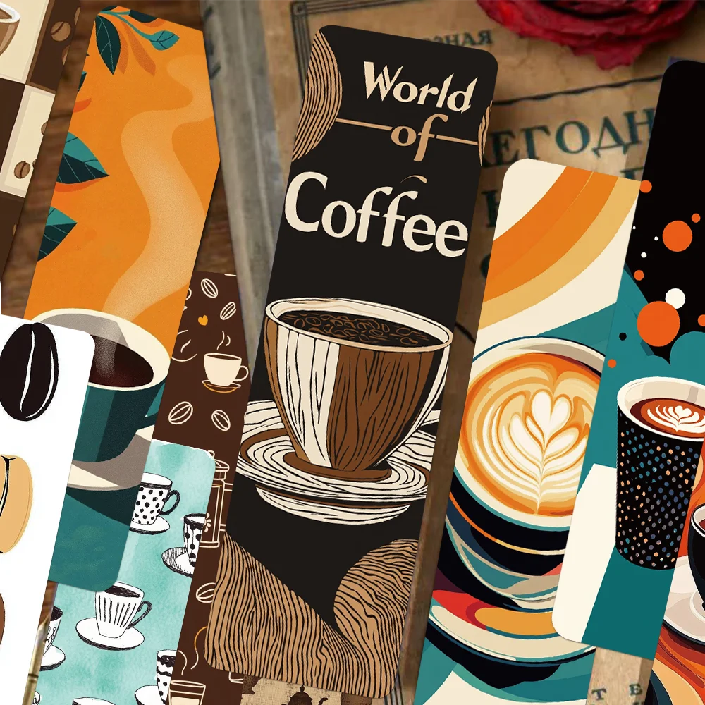30 Stück Vintage-Lesezeichen für Kaffee, Studenten, Lesebücher, Beschriftung von Papierkarten, Bürobedarf, Marker, Wanddekorationen, Nachrichtenkarte