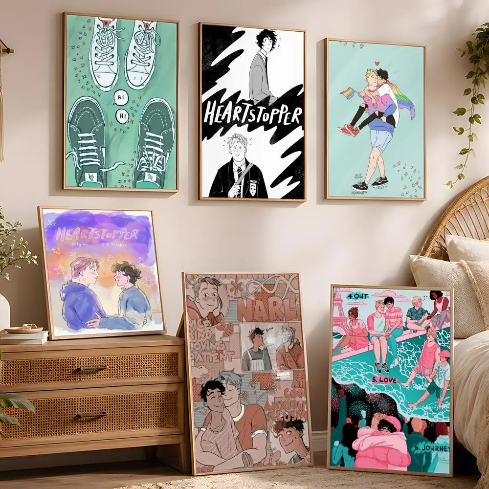 Heartstopper Movie Tv Poster Waterproof Peel And Stick HD Modern Wall Decor For Bedroom Living Room Dorm Office Kitchen