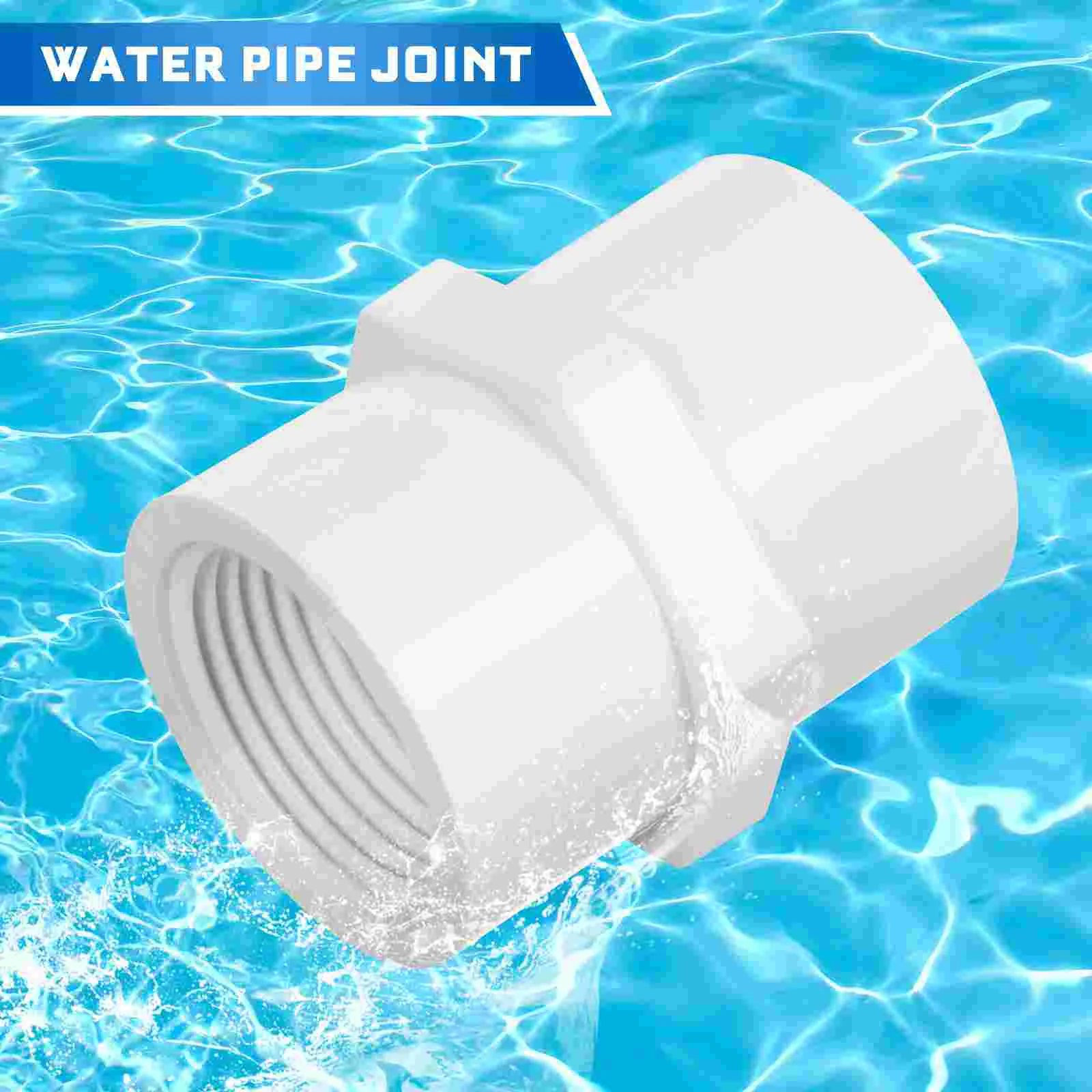 10pcs White PVC Pipe Fittings SCH40 Threaded Couplings 3 4 Inch Plumbing Connectors Sealed Tape Included Water Pipe