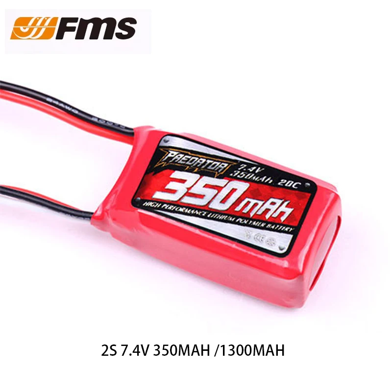 Fms Predator Model Lithium Battery 2s 7.4v 350mah/1300mah Electric Remote Control Fixed Wing Model Is Special Jst/xt30