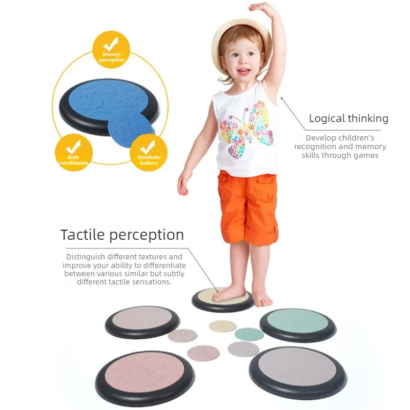 子供用触覚感覚パッド モンテッソーリ 赤ちゃん感覚統合玩具 安全な質感のカラーマットゲーム おもちゃ 早期発達遊びおもちゃ